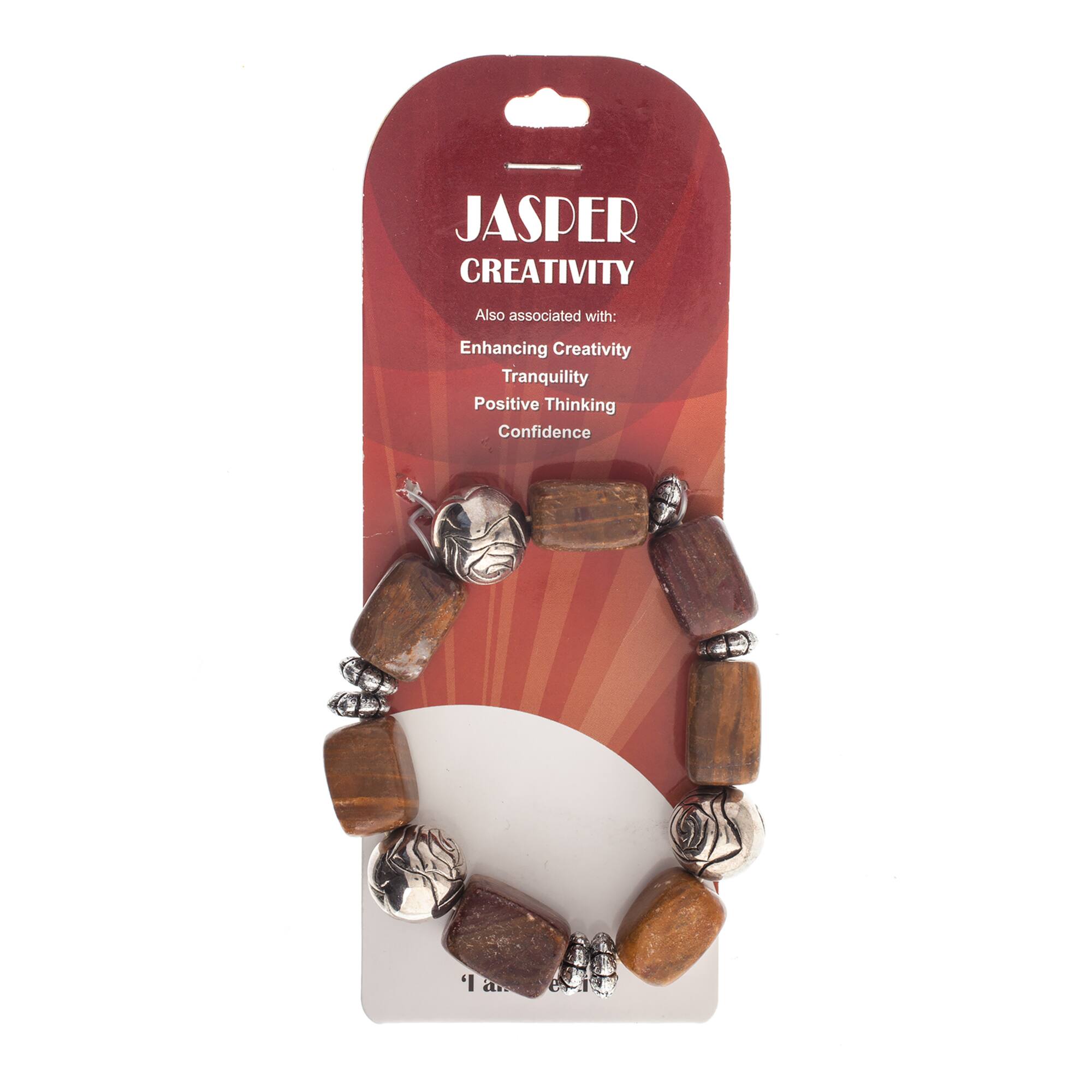 John Bead Jasper No.87 Natural Stone Stretch Bracelet
